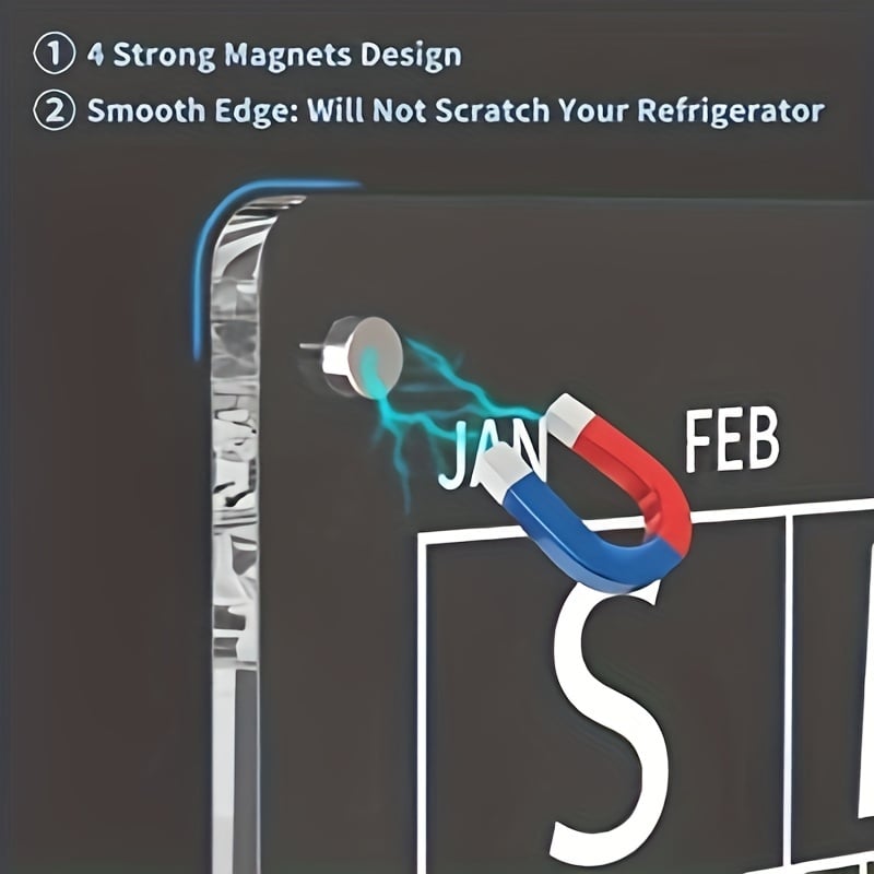 Acrylic Magnetic Calendar for Fridge