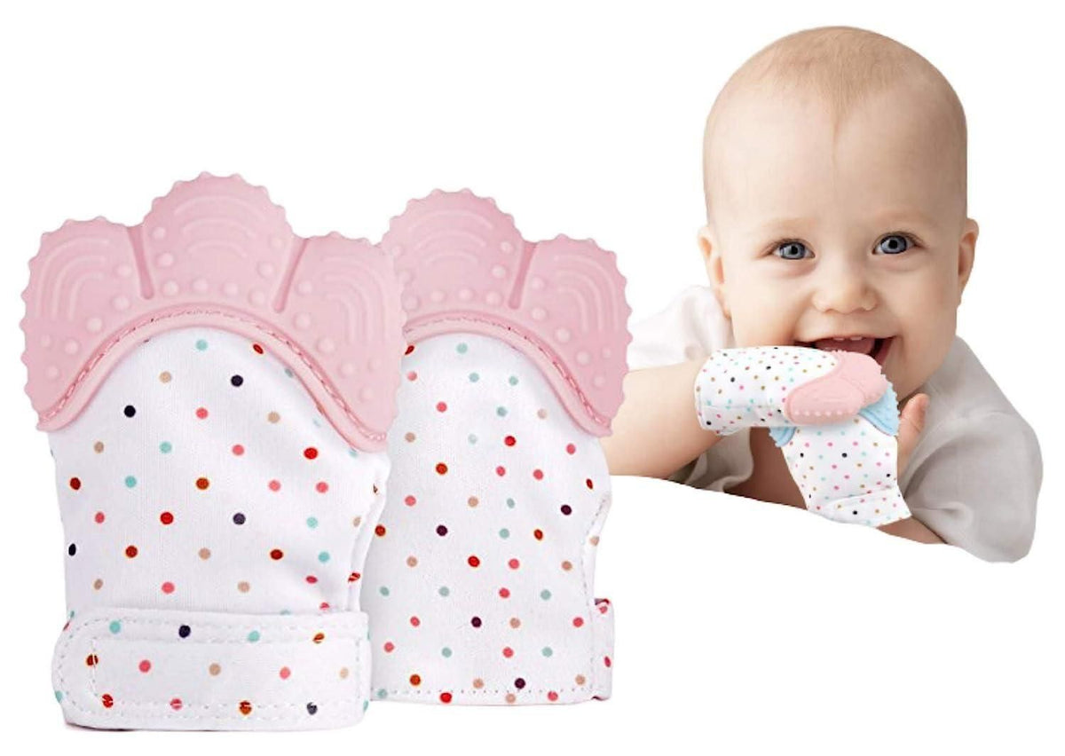 Elite® Premium Grade Self Soothing Teether Gloves for Babies:No More Biting Everything in Sight