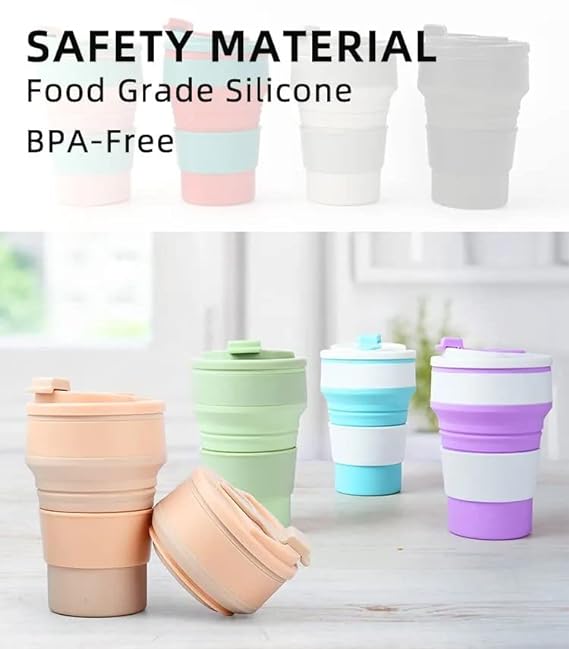 Foldable Pocket Sized Thermos Mug From Silicone: Keeps your beverage hot