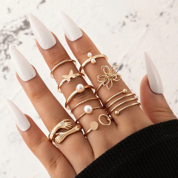 Combo Pack Of Rings(Pack Of 9)