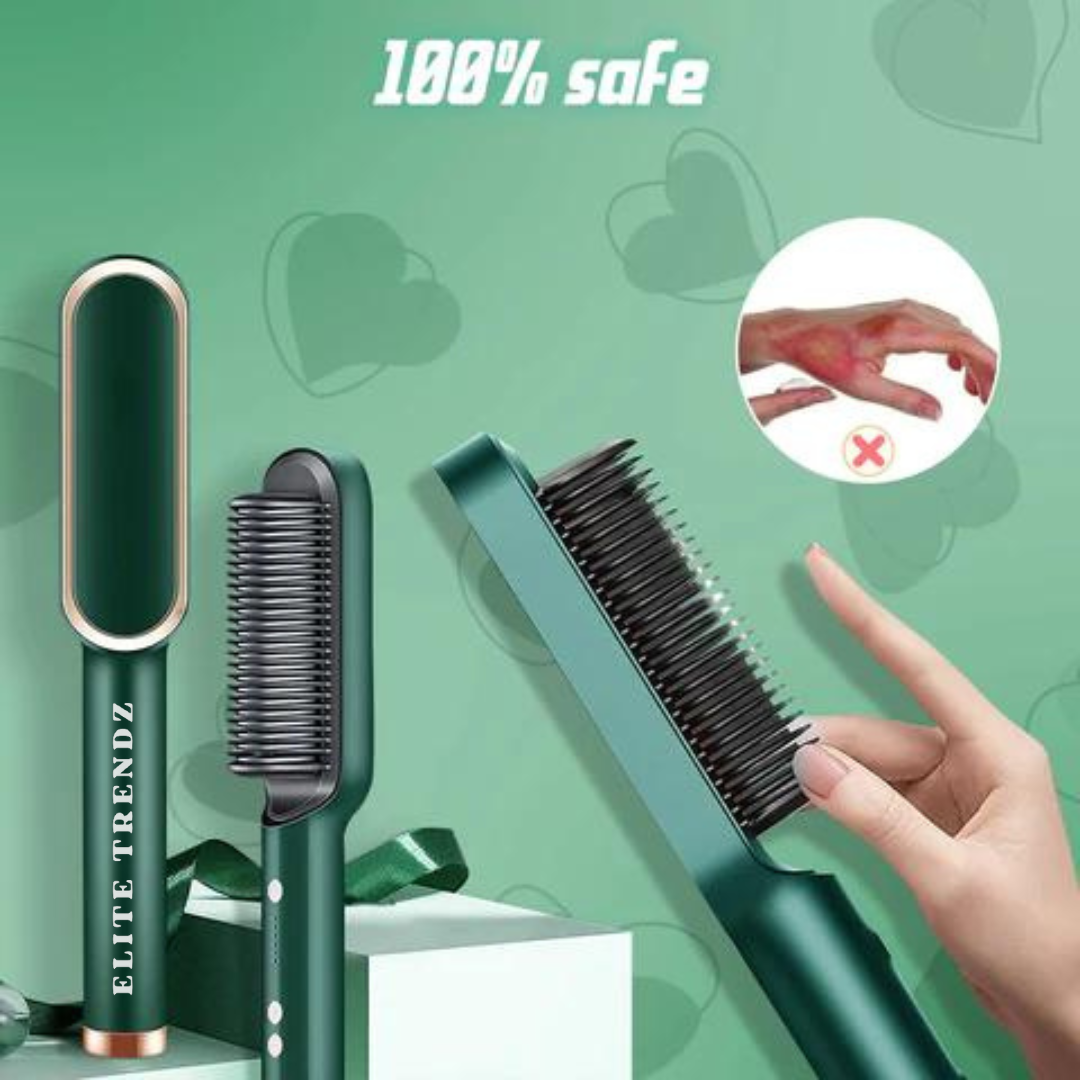 2in1 Hair Straightening & Curling Comb With 5 Temperature Levels