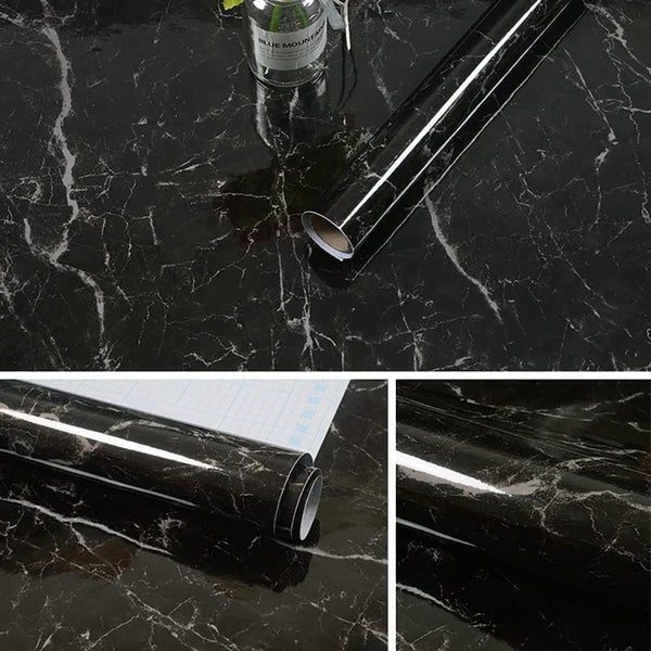 Black Marble Self Adhesive Luxurious Stickers: Step Into Unmatched Luxury