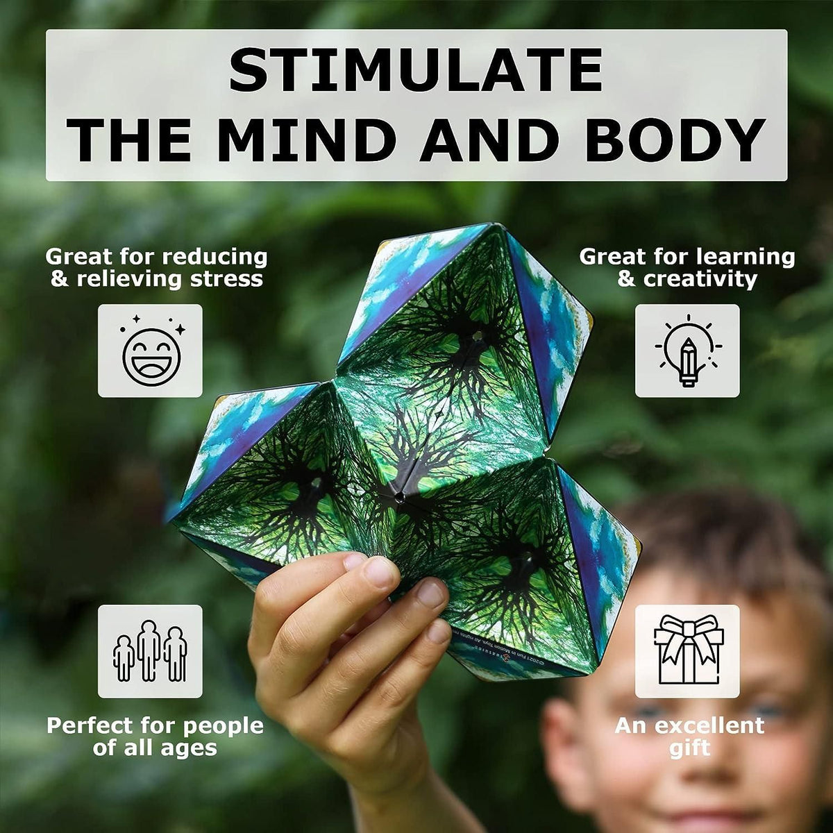 ELITE® BrainBlast Magic Magnetic Shapeshifting Cube- Experience Calm and Improved Focus