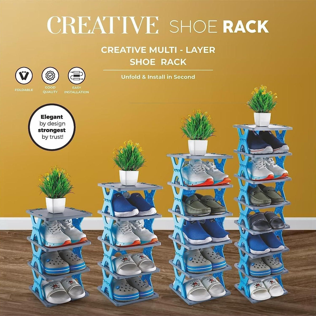 Smart Foldable Shoes Tier Shoe Rack 5 Layer