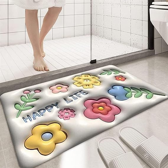 Imported 3D Anti-Slip Quick Drying High Absorbent Floor Mat: Step into Luxury