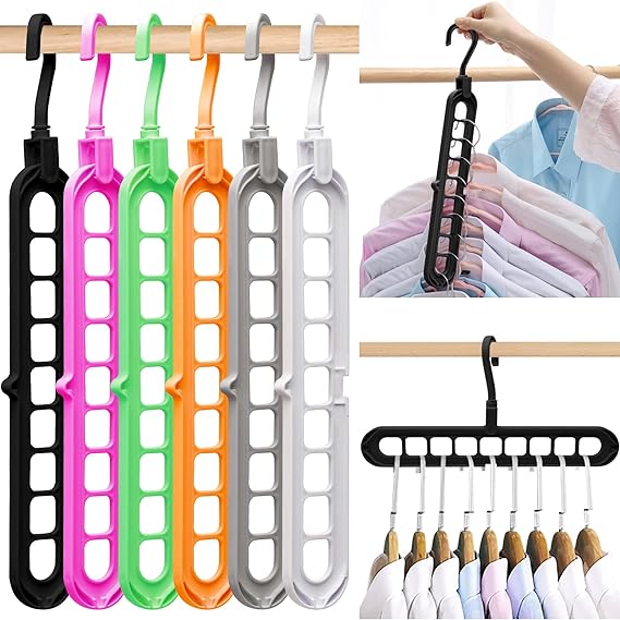 Space Saving 360 Rotating 9 Hole Folding Hangers: The Urgent Upgrade to a Clutter-Free Closet!