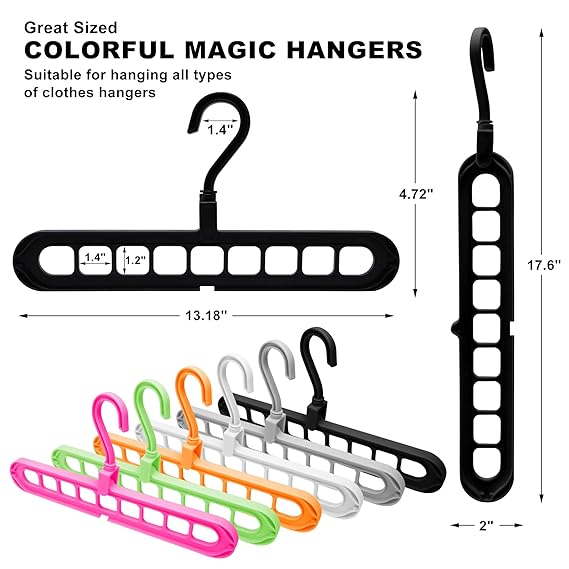 Space Saving 360 Rotating 9 Hole Folding Hangers: The Urgent Upgrade to a Clutter-Free Closet!
