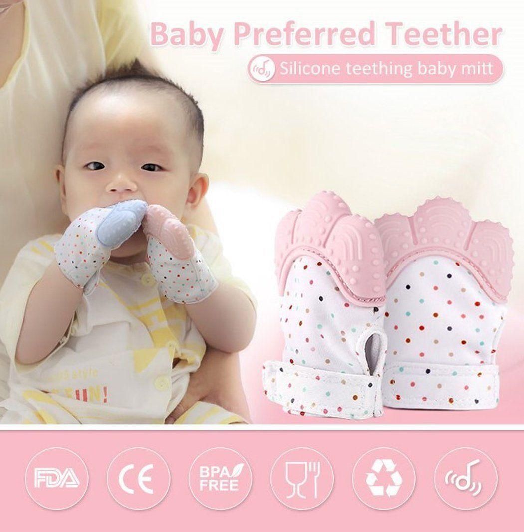 Elite® Premium Grade Self Soothing Teether Gloves for Babies:No More Biting Everything in Sight