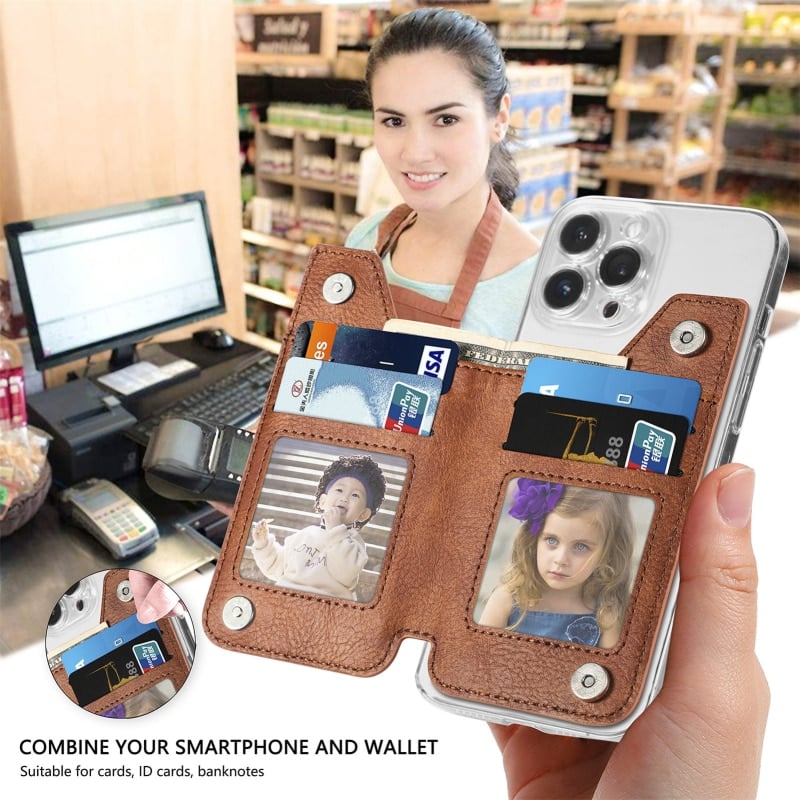 Multifunctional Adhesive Leather Phone Wallet: Works With Every Phone