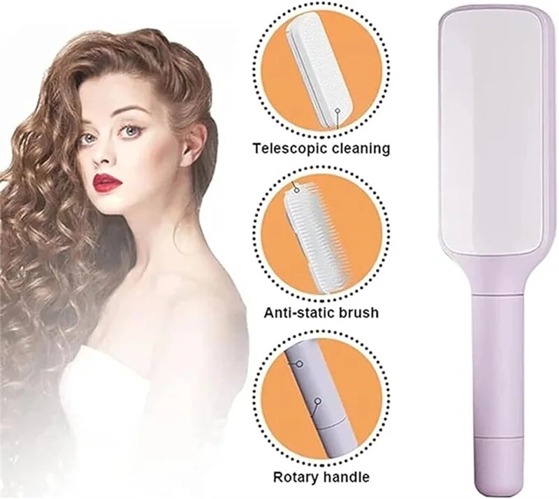 4 In 1 Imported Self-Cleaning Anti-Static Hairbrush