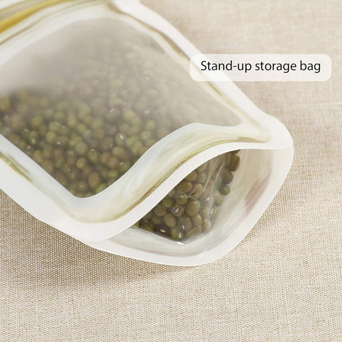 Jar Shape Food Storage Pouches With Zipper(500ml Storage)- Reusable & Washable - 1 Year Gurantee